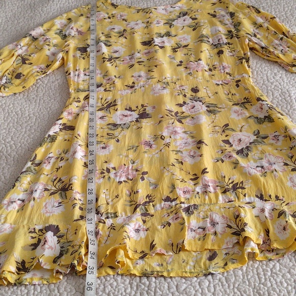 Faithful The Brand US8 Size L Yellow Floral Dress - Picture 4 of 15